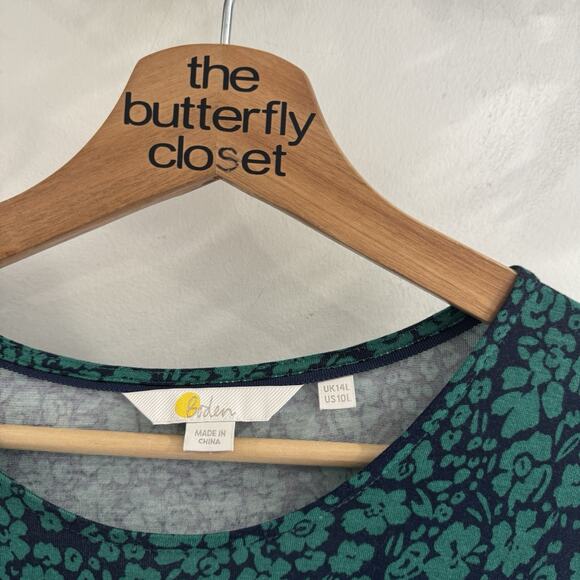 Boden Green And Blue Floral Maxi Jersey Dress 10L AA5028 - Picture 3 of 4